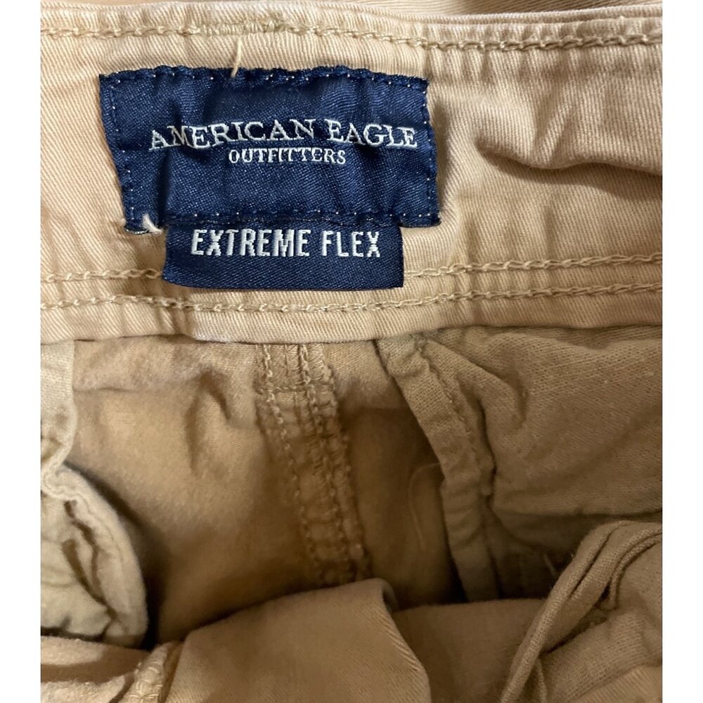 American Eagle Extreme Flex Original Straight Brown Chino Pants Mens Size 30x34 - Picture 7 of 9